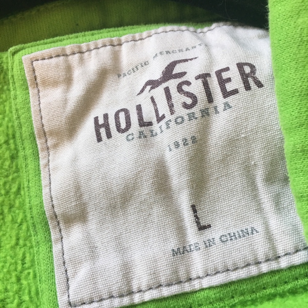 hollister green hoodie